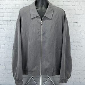 Fashion Nova Men Relaxed Upper East Side Full Zip Jacket Gray Mens 3XL XXXL